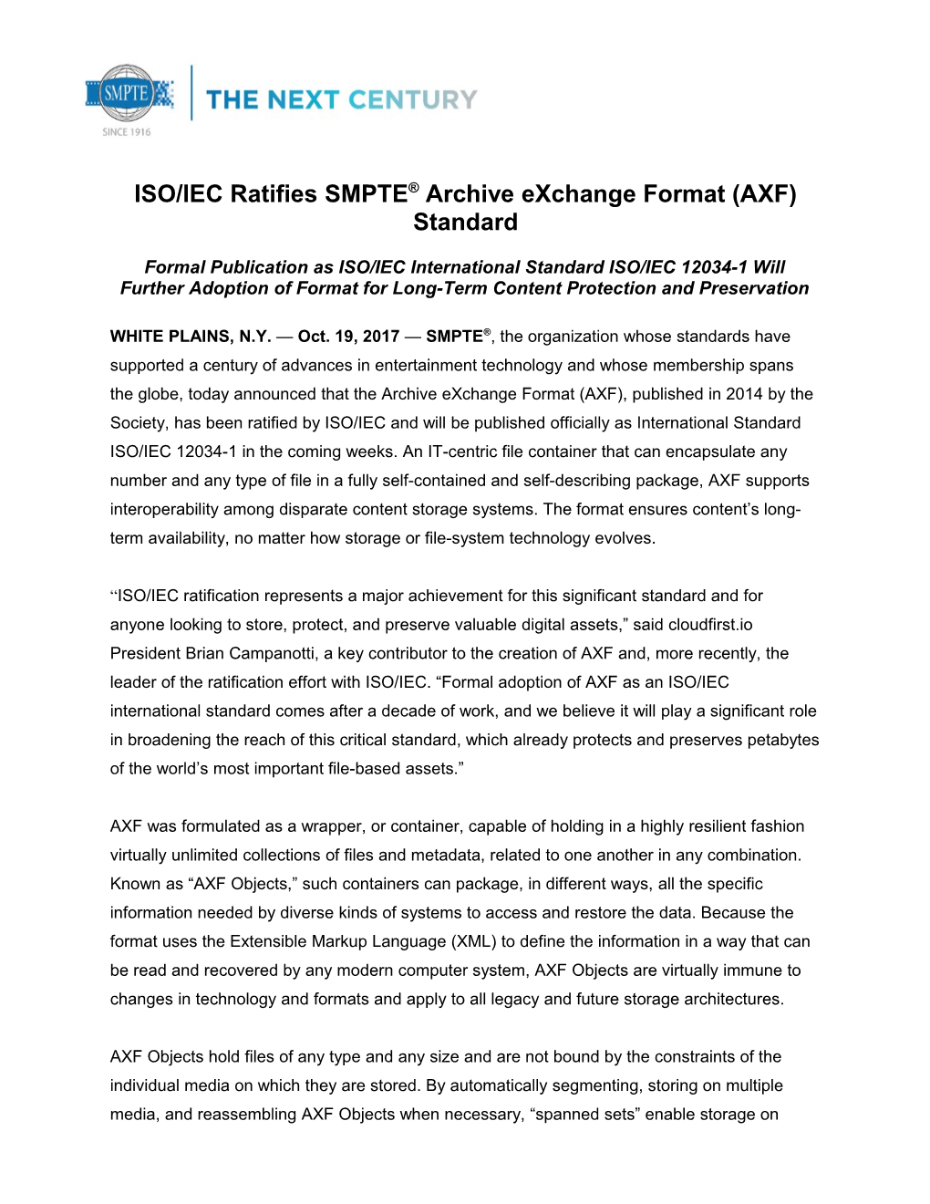 SMPTE Press Release s1
