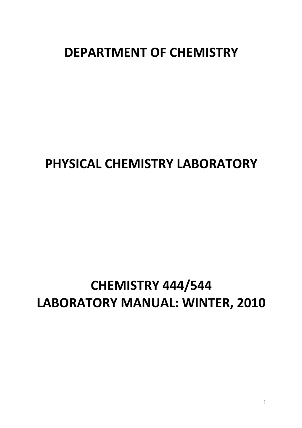 Department of Chemistry s3
