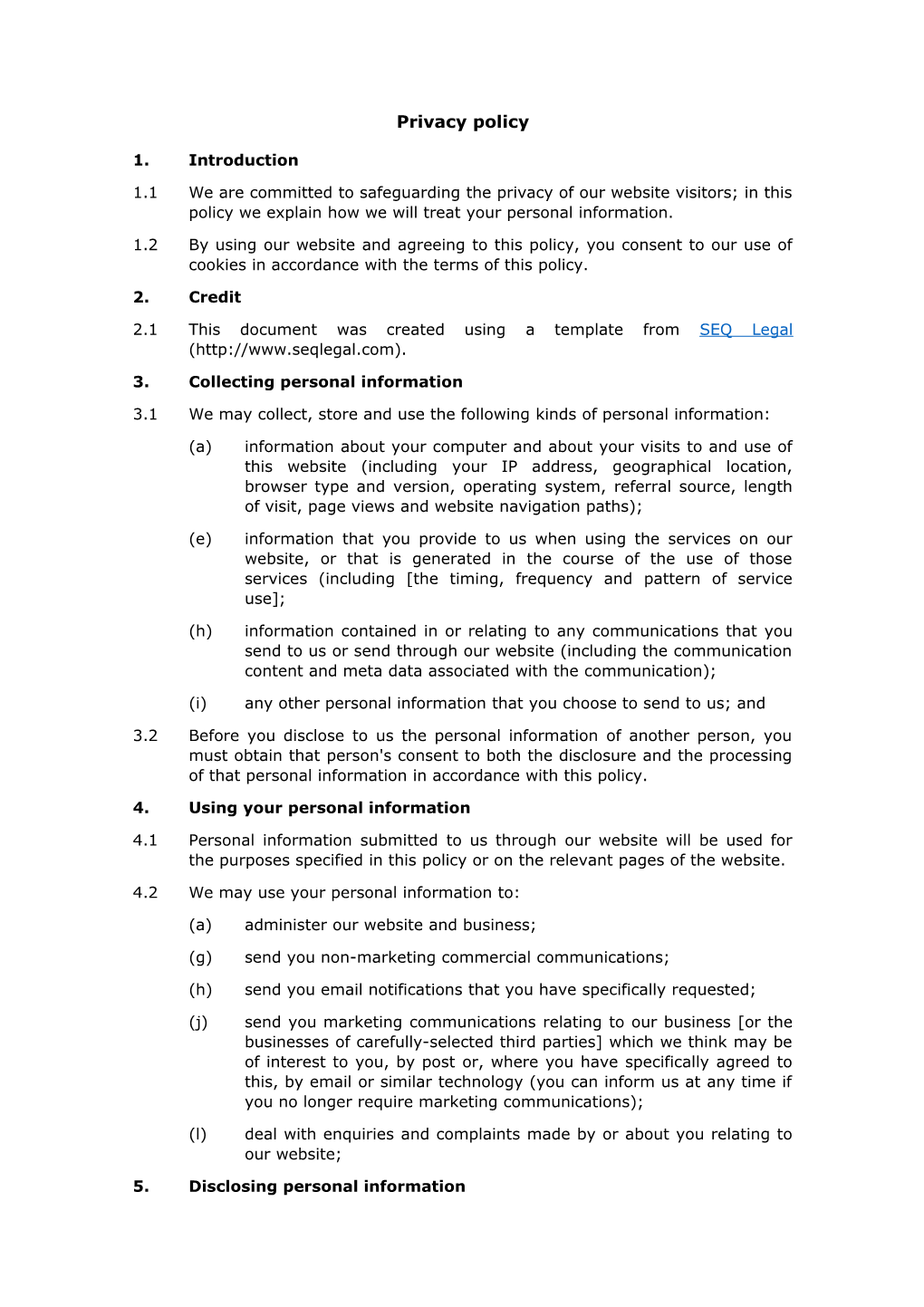 SEQ Legal Template s1