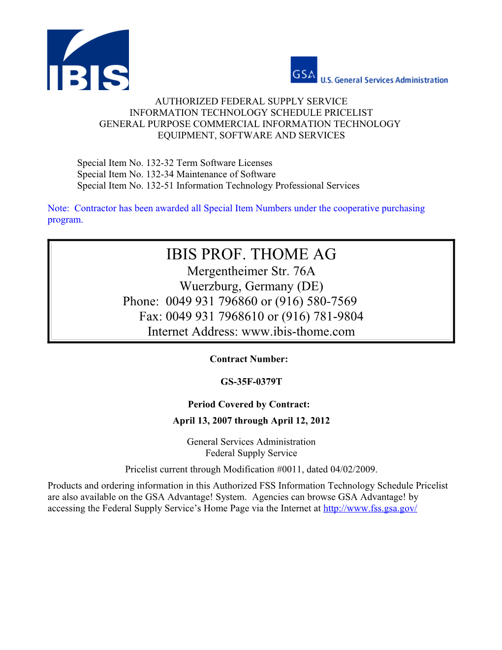 Authorized Federal Supply Service Information Technology Schedule Pricelist General Purpose s3