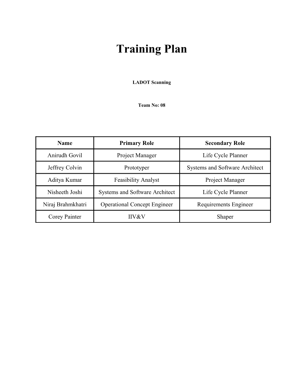 Training Material (TM) Version 2.0