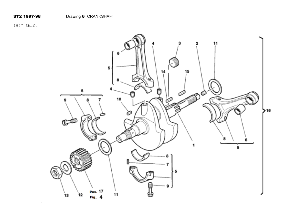 ST2 1997-98 Drawing 6 CRANKSHAFT