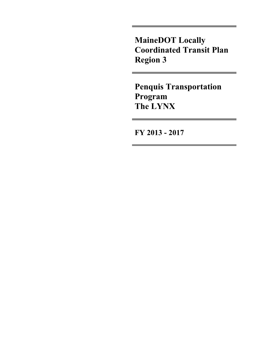 Mainedot Locally Coordinated Transit Plan Region 3