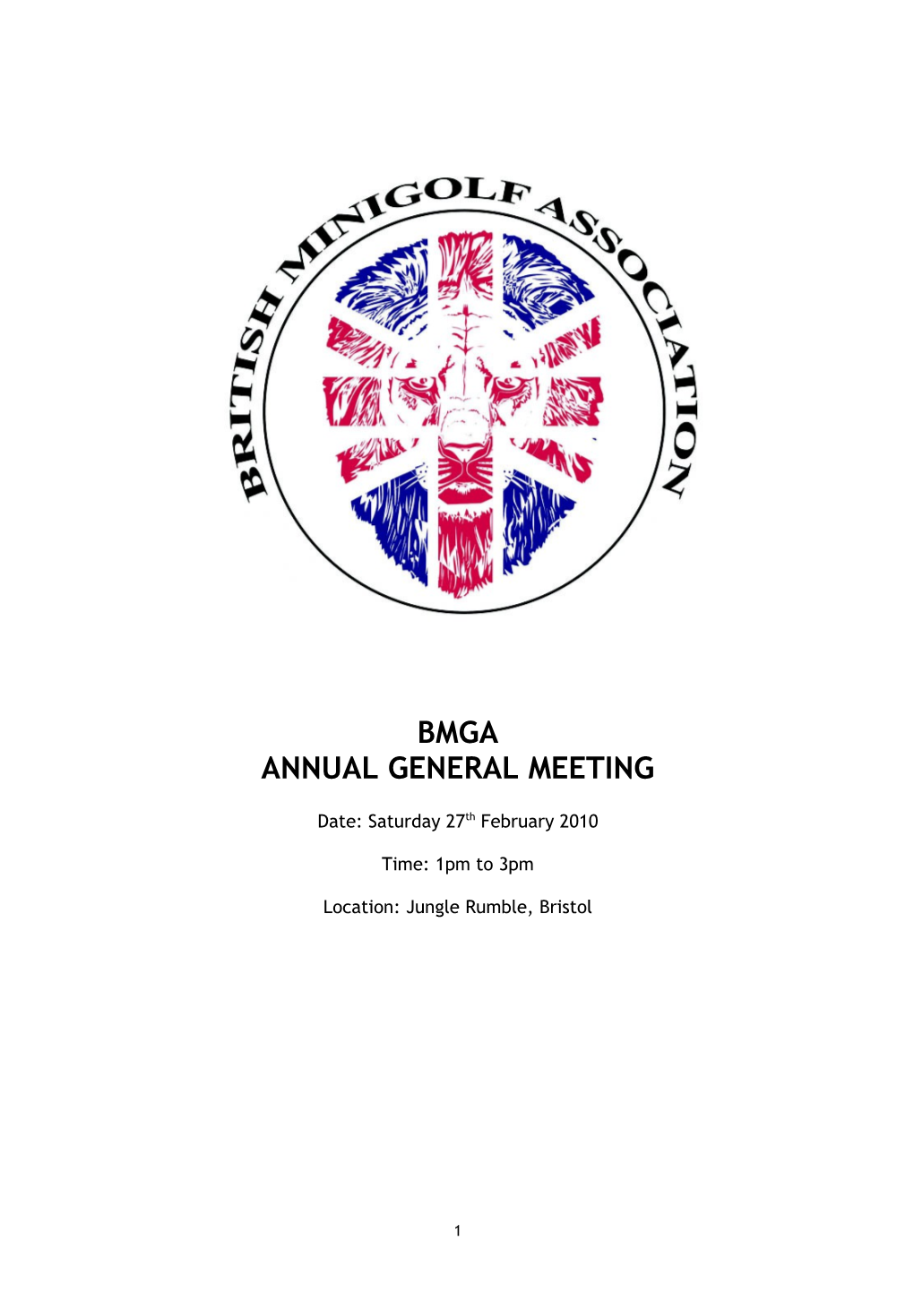 Bmga Agm Report 2010