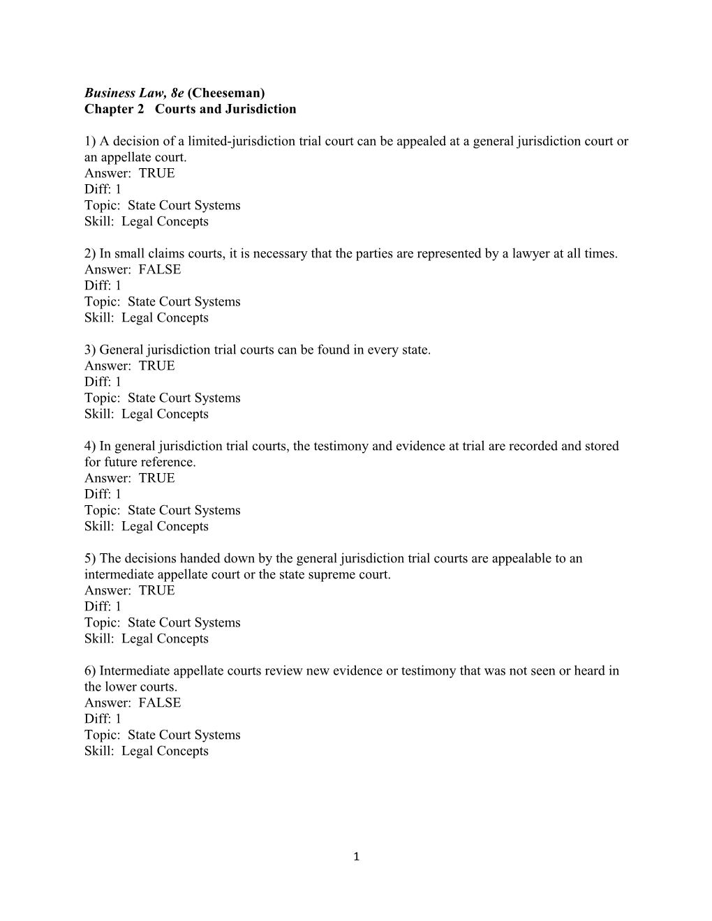 Chapter 2 Courts and Jurisdiction