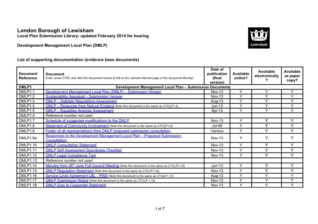 Updated Document Library February 2014