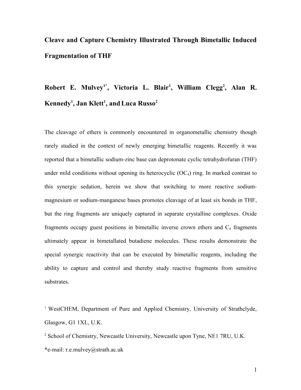 Organometallic Chemistry and Ether Solvents Have Endured a Long, Sometimes Tempestuous