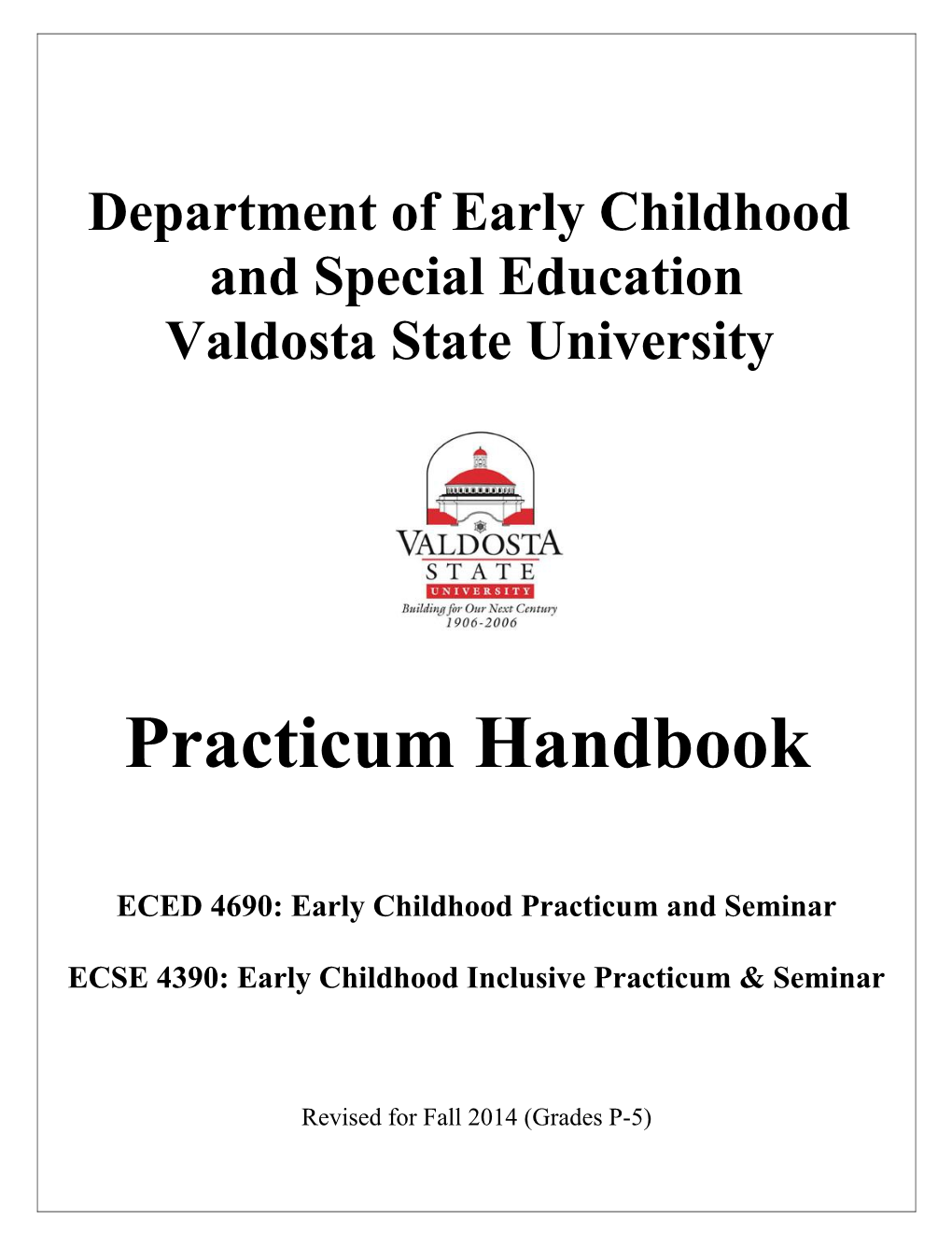 Department of Early Childhood s1