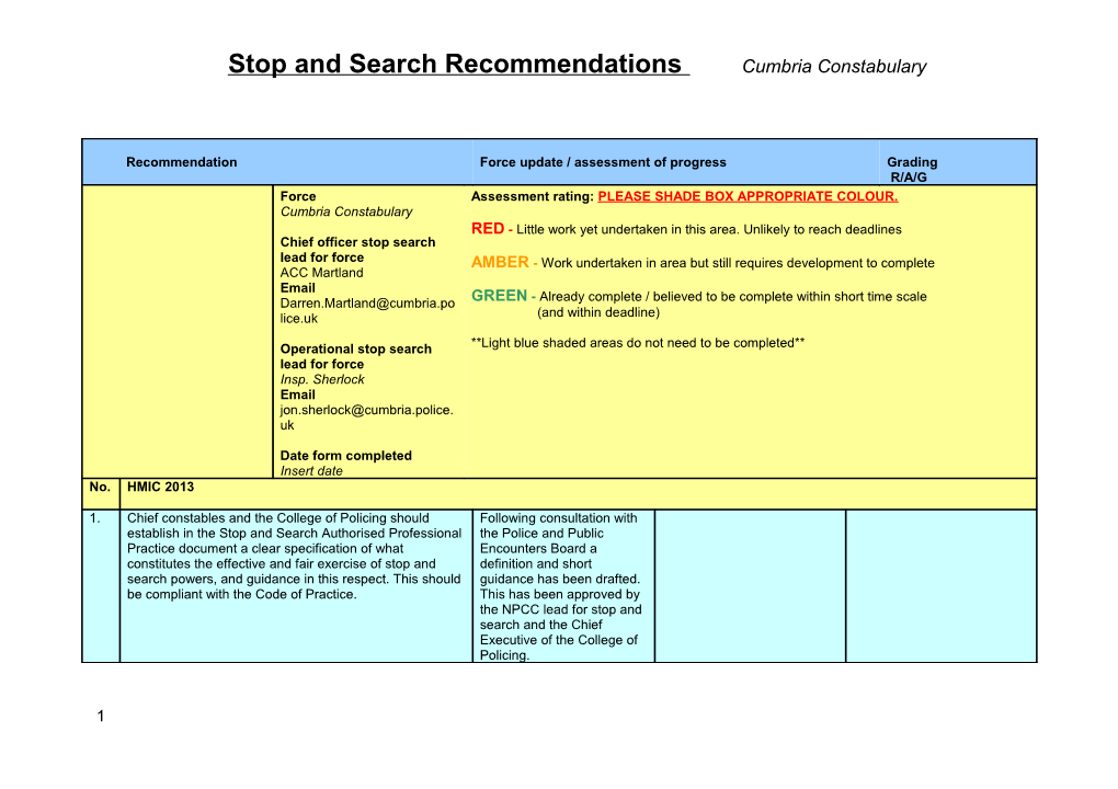 Stop Search Action Plan 2015 Updated 160216