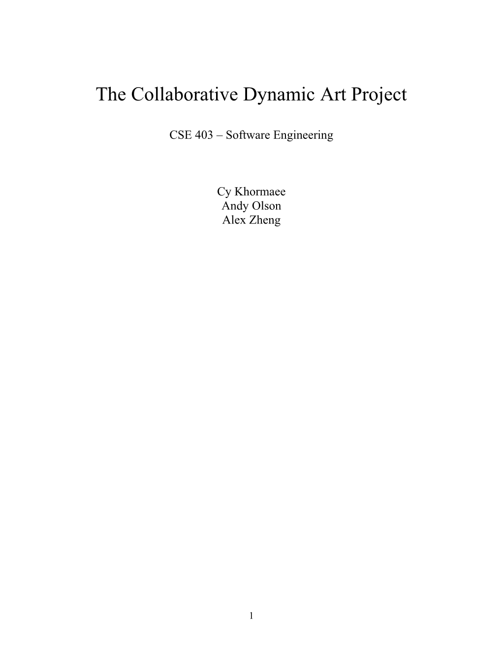 The Collaborative Dynamic Art Project