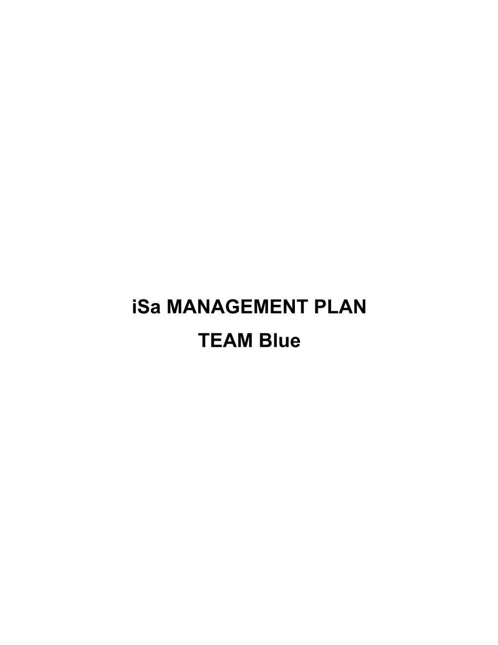 Management and Organization Plan