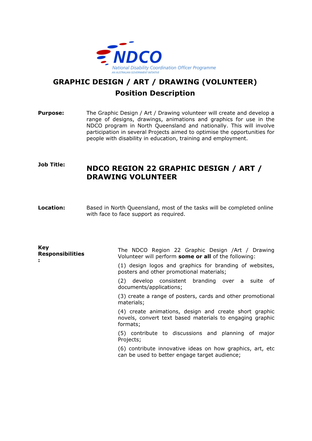 Graphic Design / Art / Drawing(Volunteer)