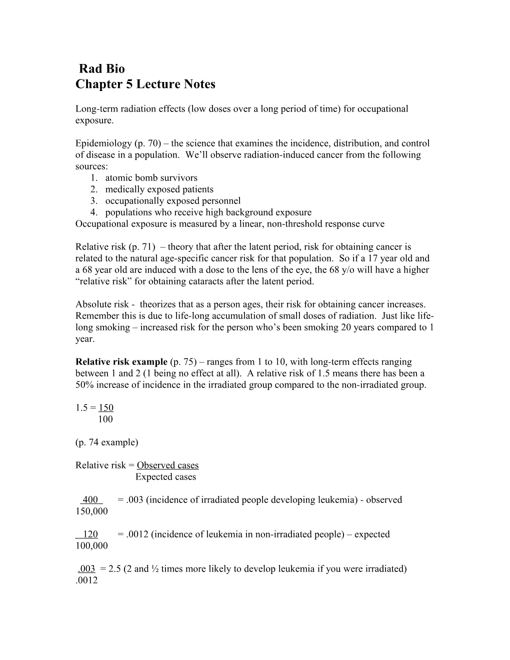 Chapter 5 Lecture Notes