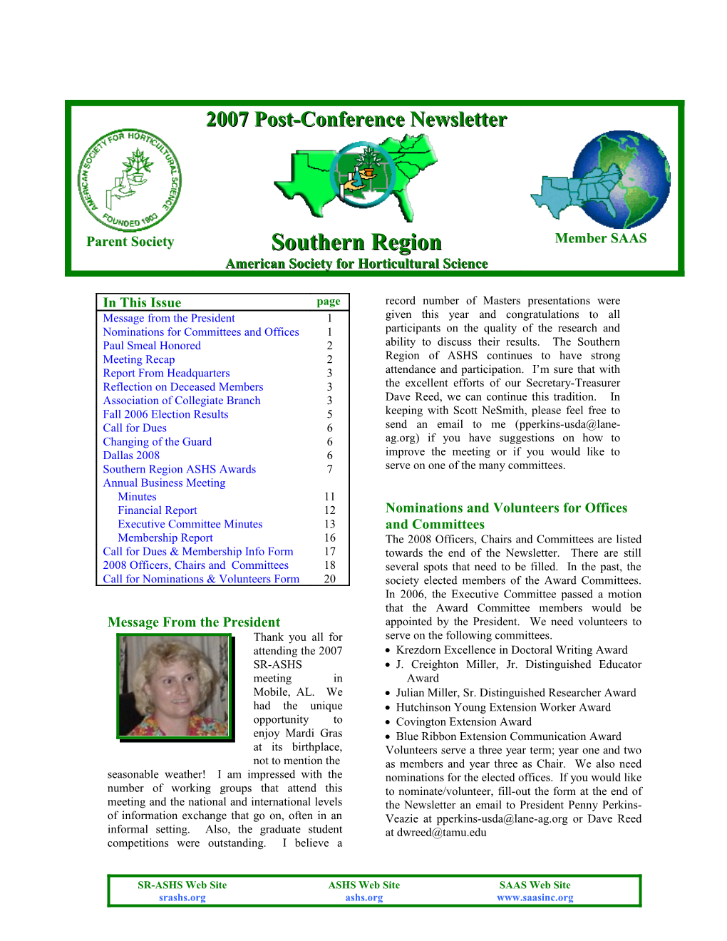 Post Convention Newsletter