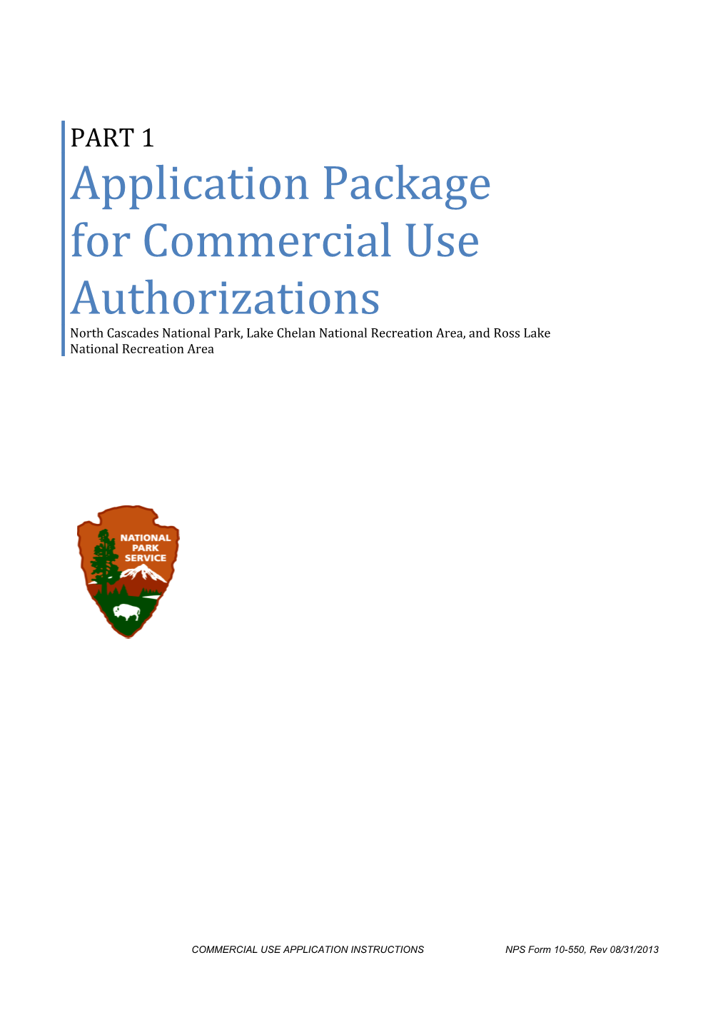 Application Package for Commercial Use Authorizations