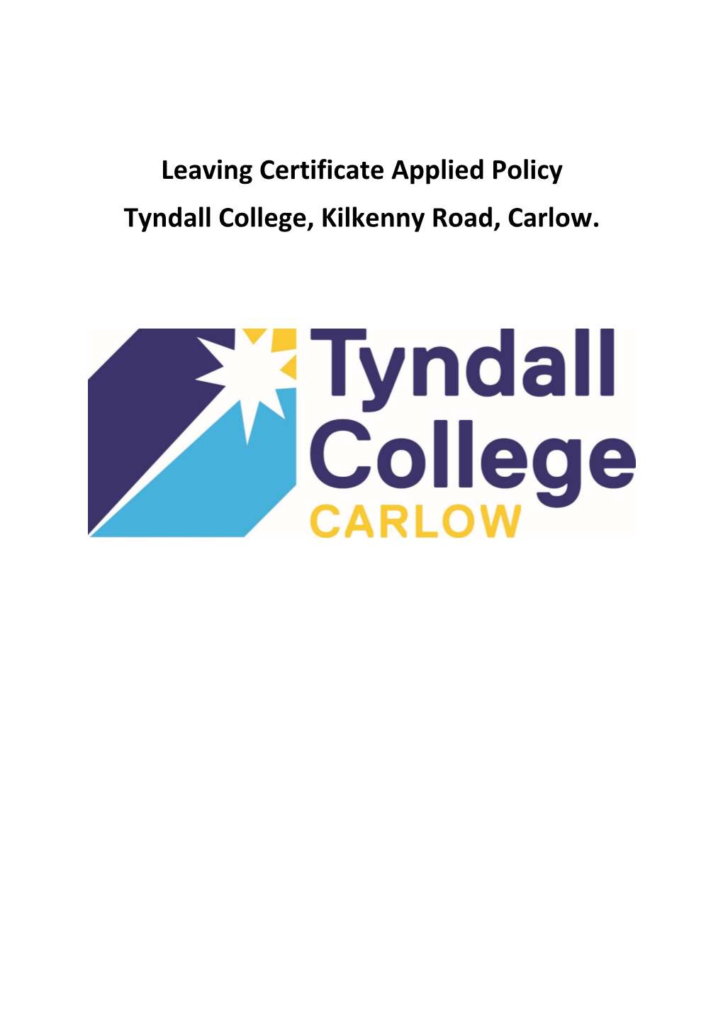 Leaving Certificate Applied Policy