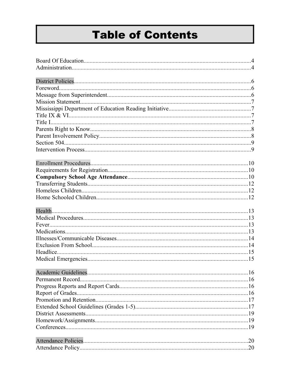 Table of Contents s96