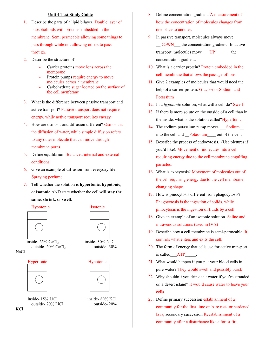 Test #2 Study Guide