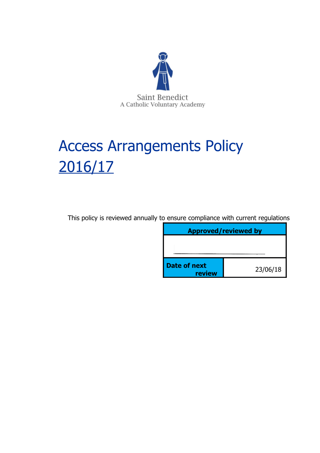 Disability Policy (Exams)2016/17