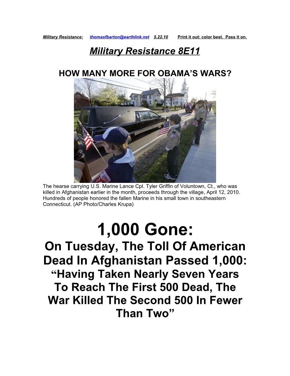 How Many More for Obama S Wars?