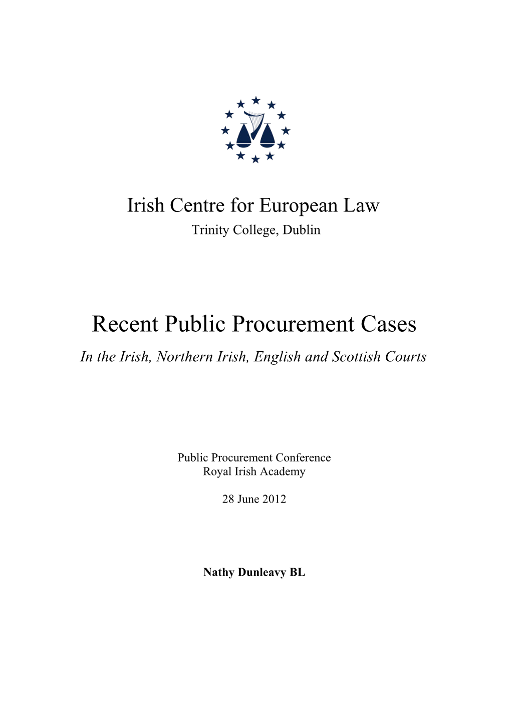 Irish Centre for European Law