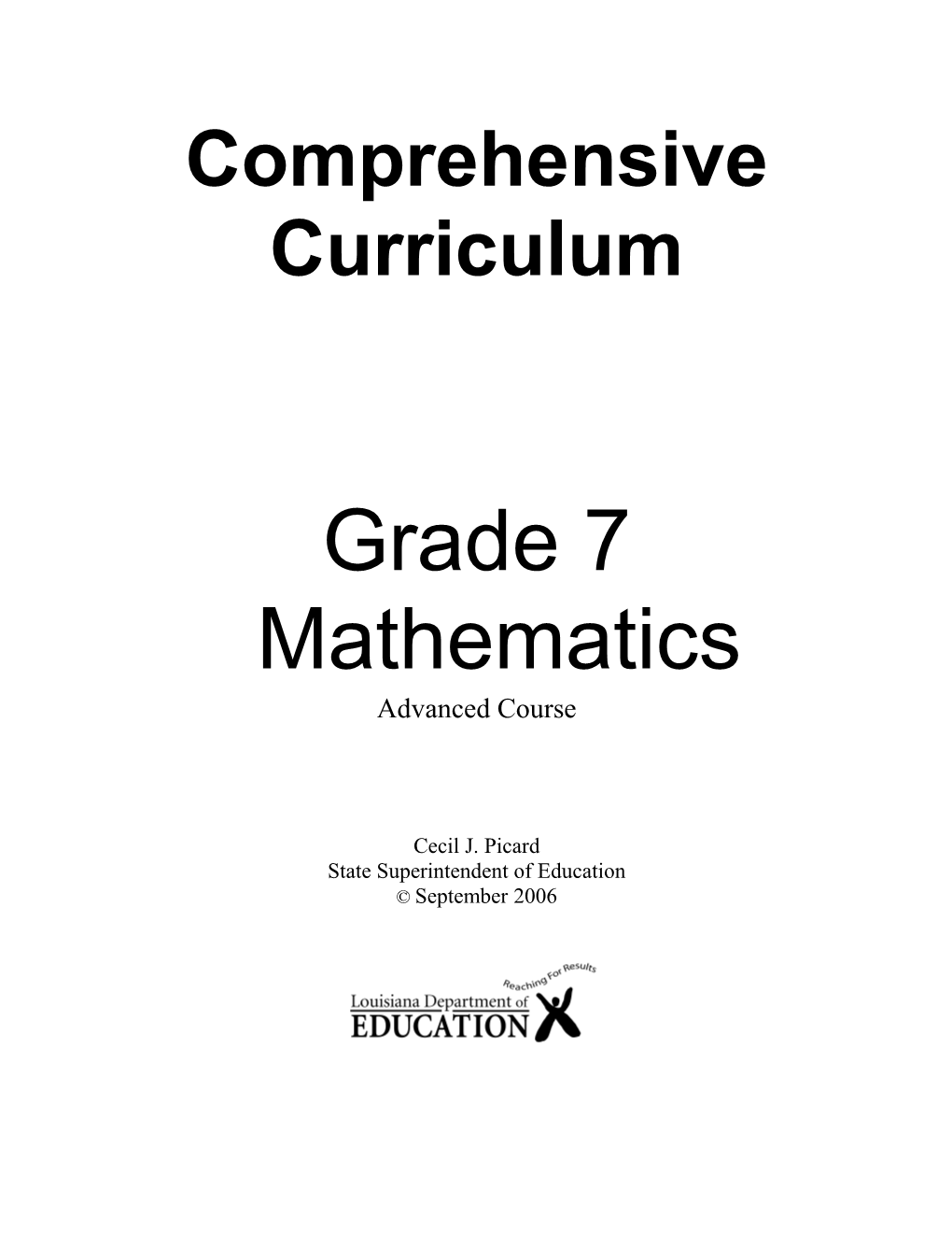 Comprehensive Curriculum