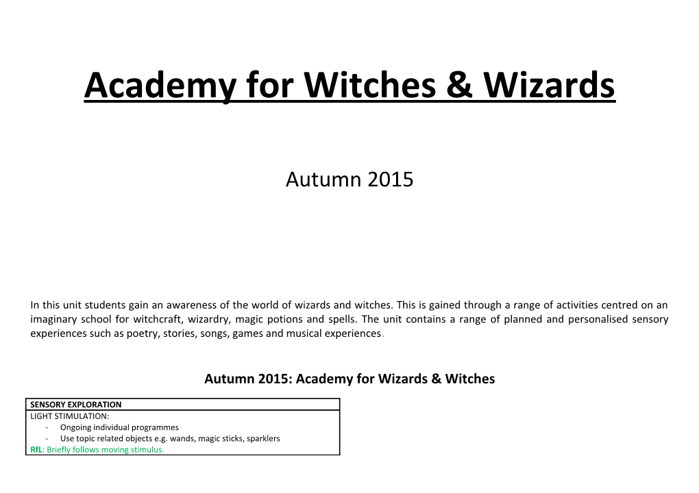 Academy for Witches & Wizards