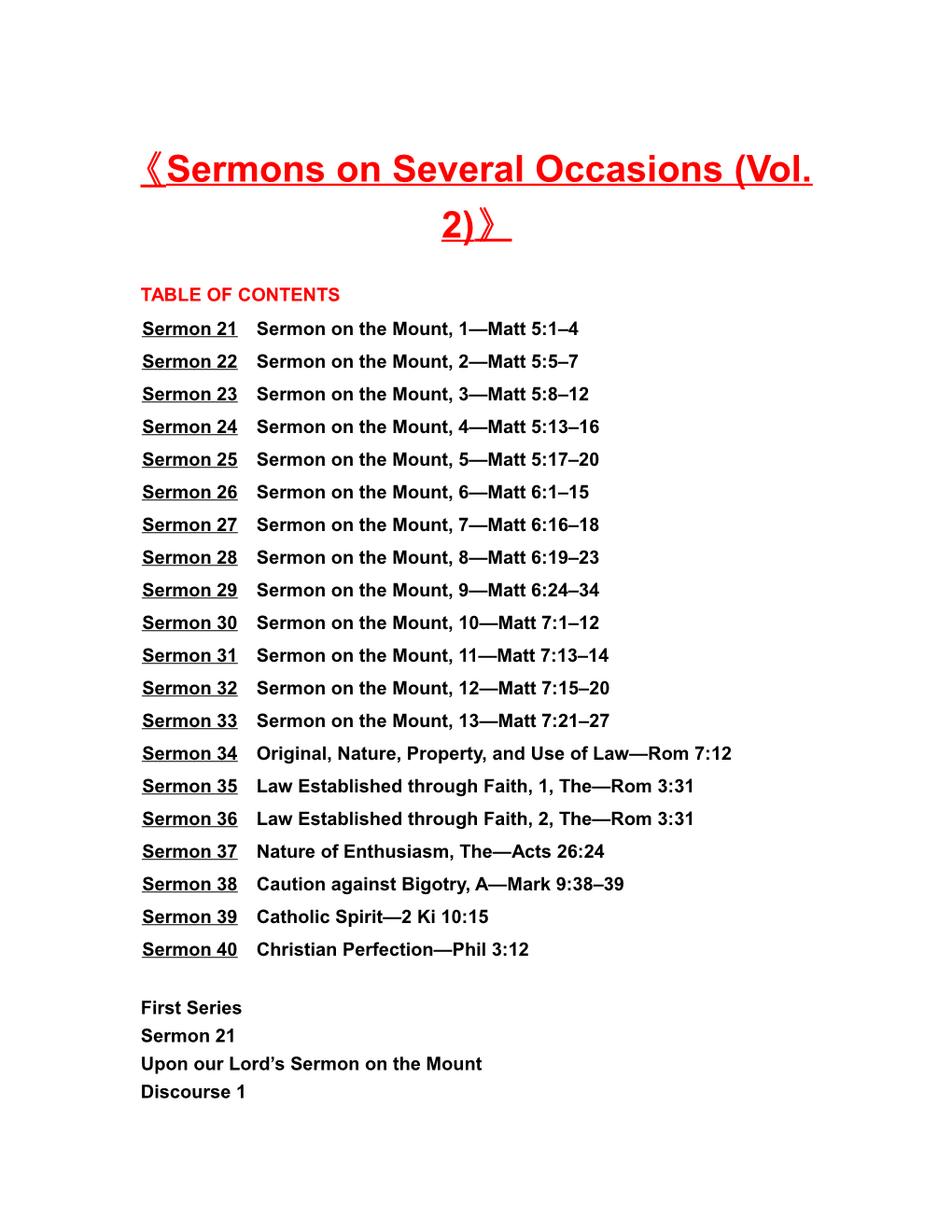 Sermons on Several Occasions (Vol. 2)
