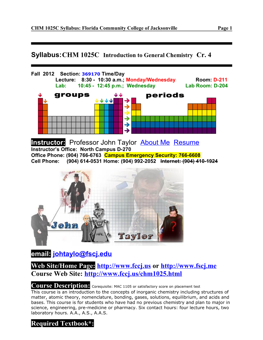 CHM 1025C Syllabus: Florida Community College of Jacksonvillepage 1