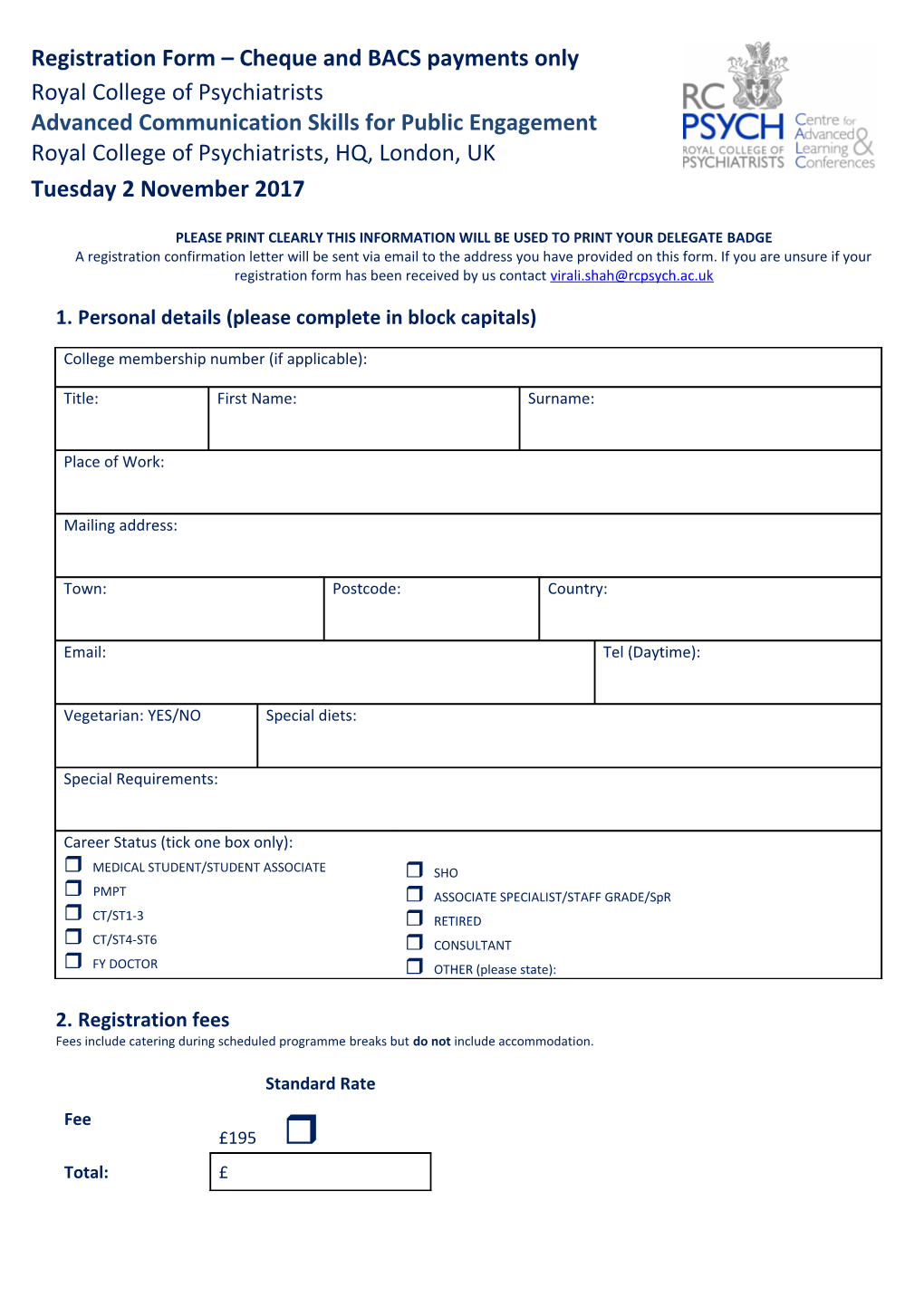 Please Print Clearly This Information Will Be Used to Print Your Delegate Badge