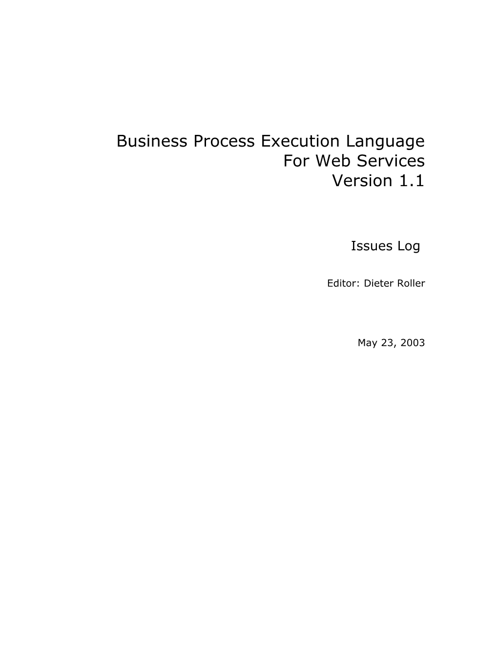 Business Process Execution Language s1