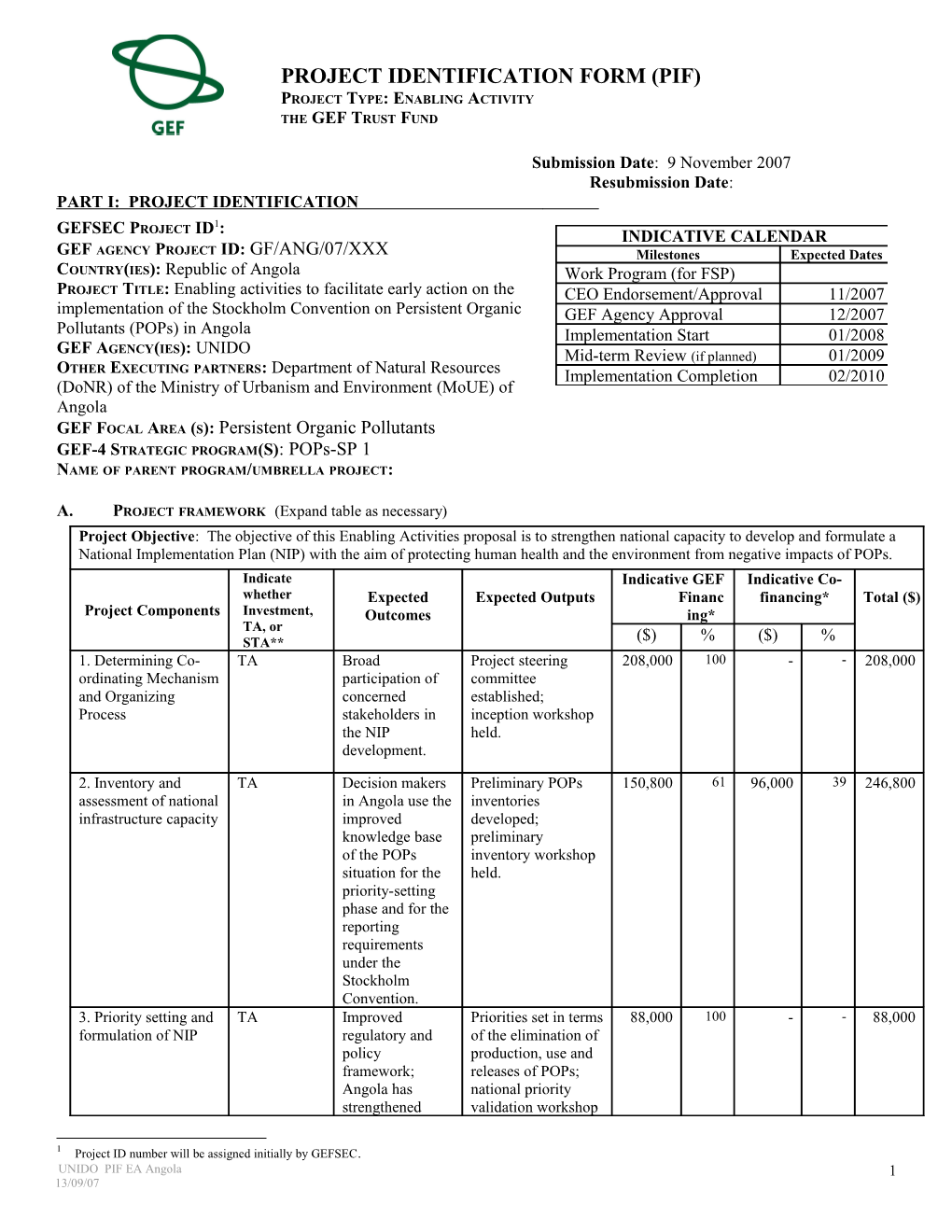 Financing Plan (In Us$) s15