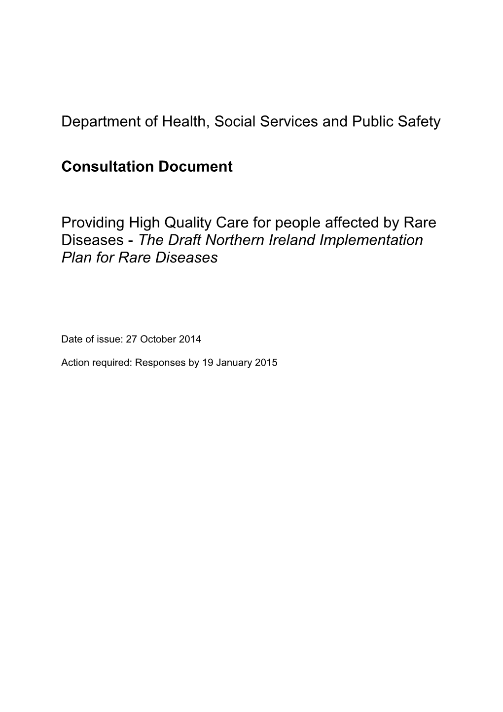 Department of Health, Social Services and Public Safety