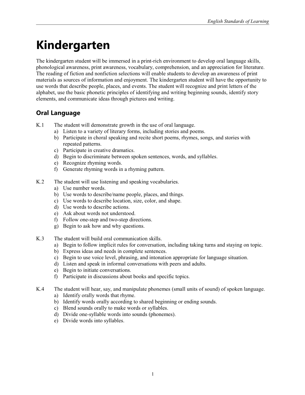 English Standards of Learning s3