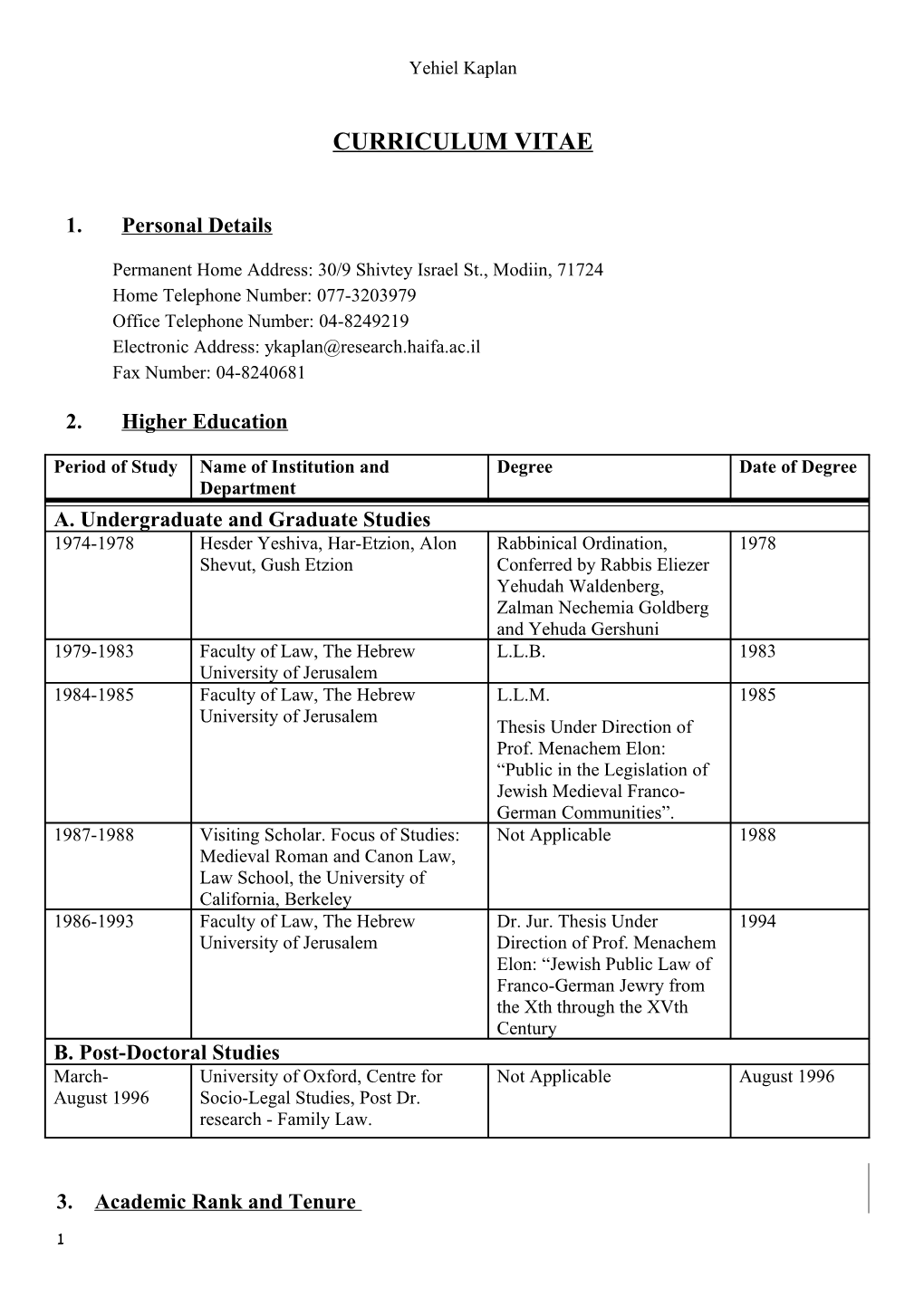 Curriculum Vitae s360