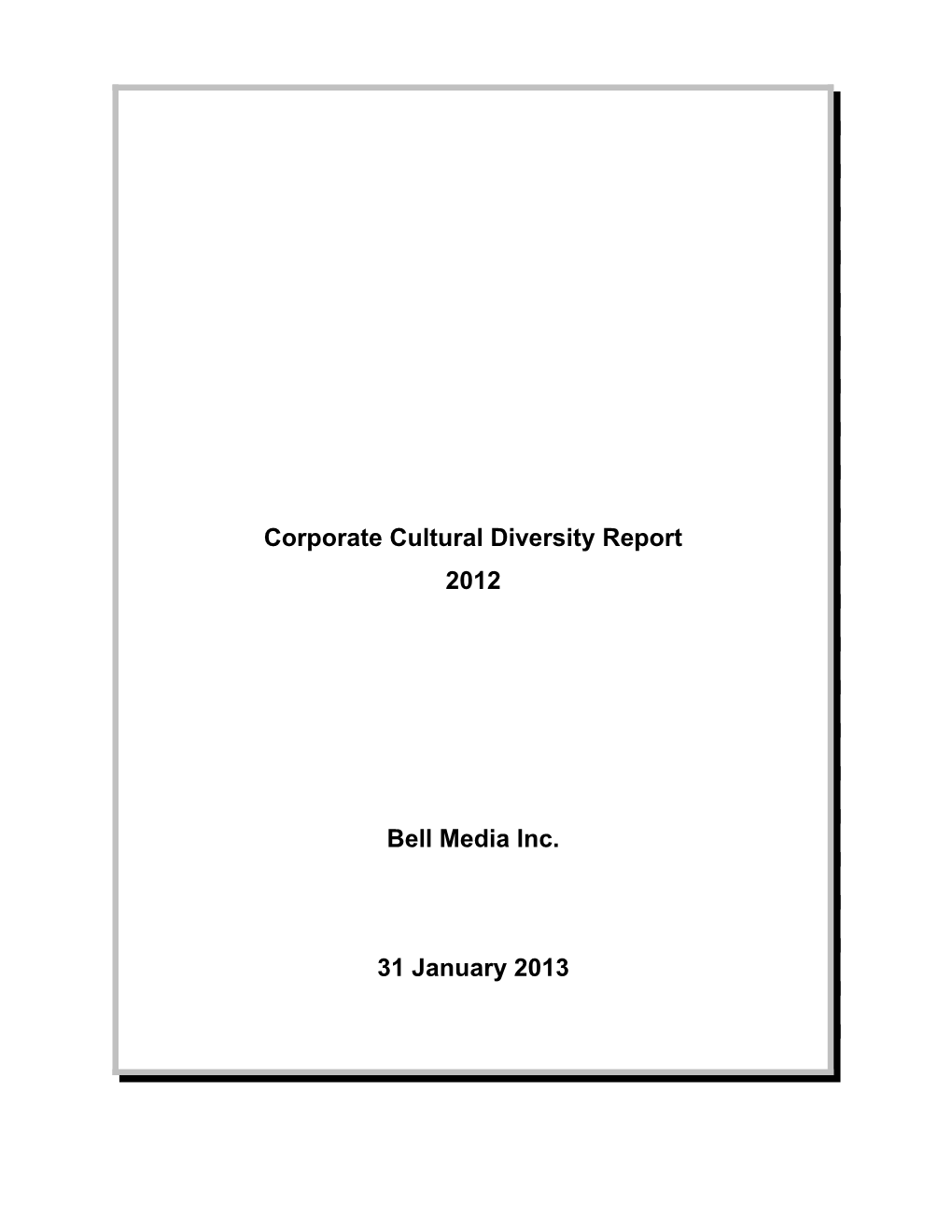 Corporate Cultural Diversity Report