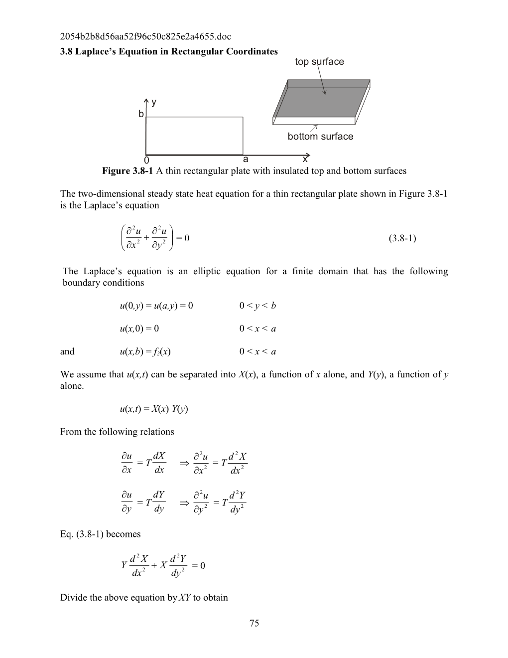 3.8 Laplace S Equation in Rectangular Coordinates