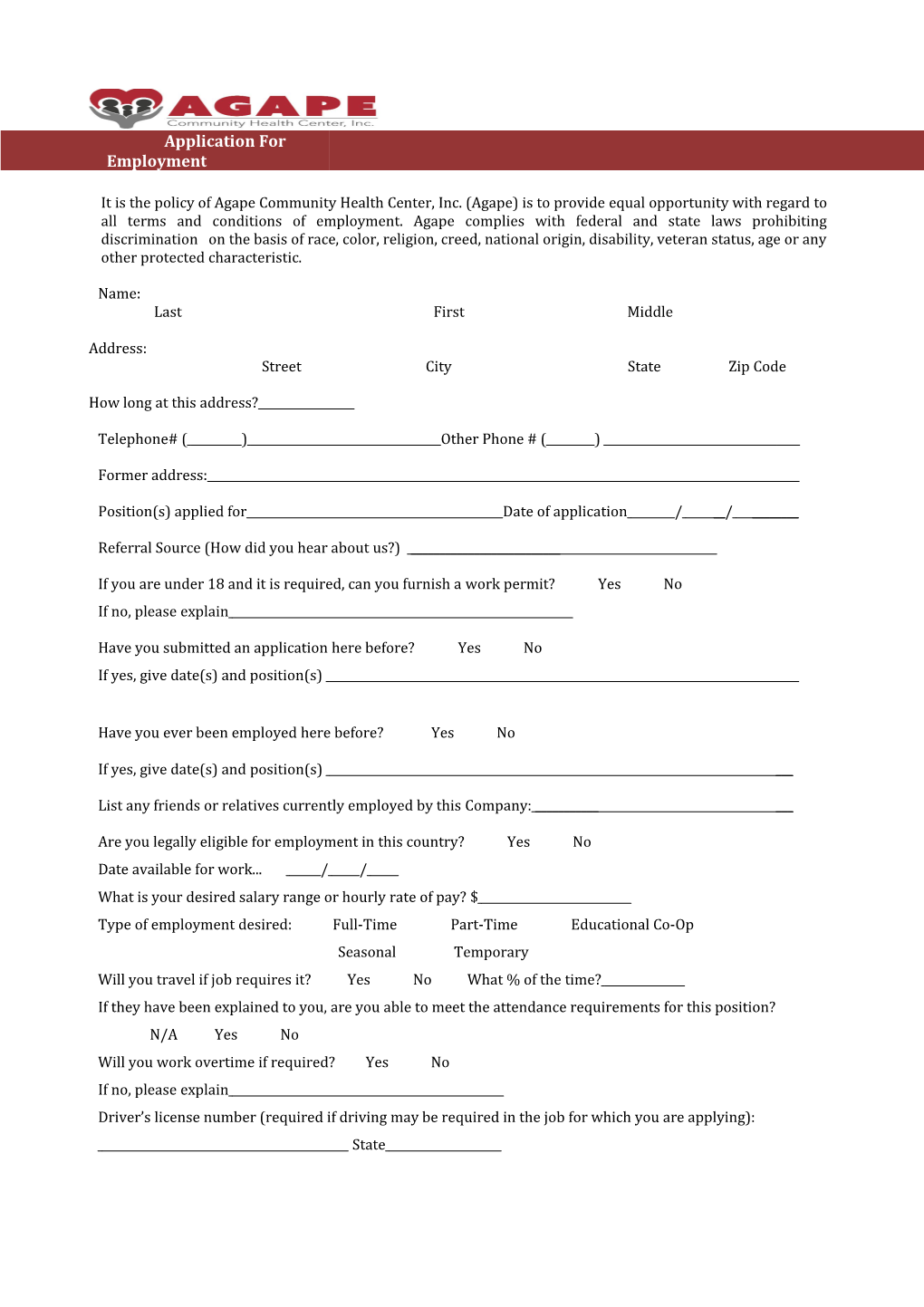 Application for Employment s30