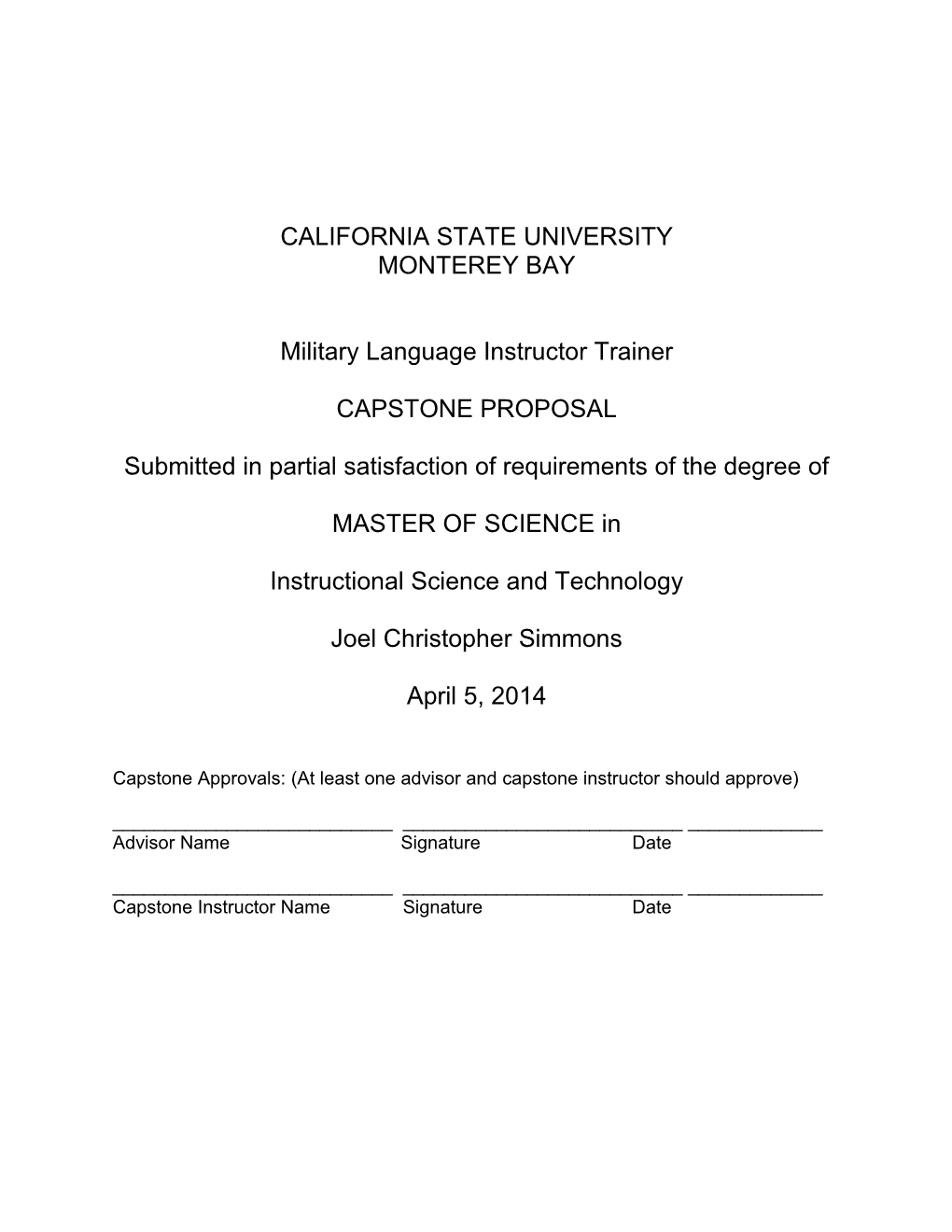 Military Language Instructor Trainer