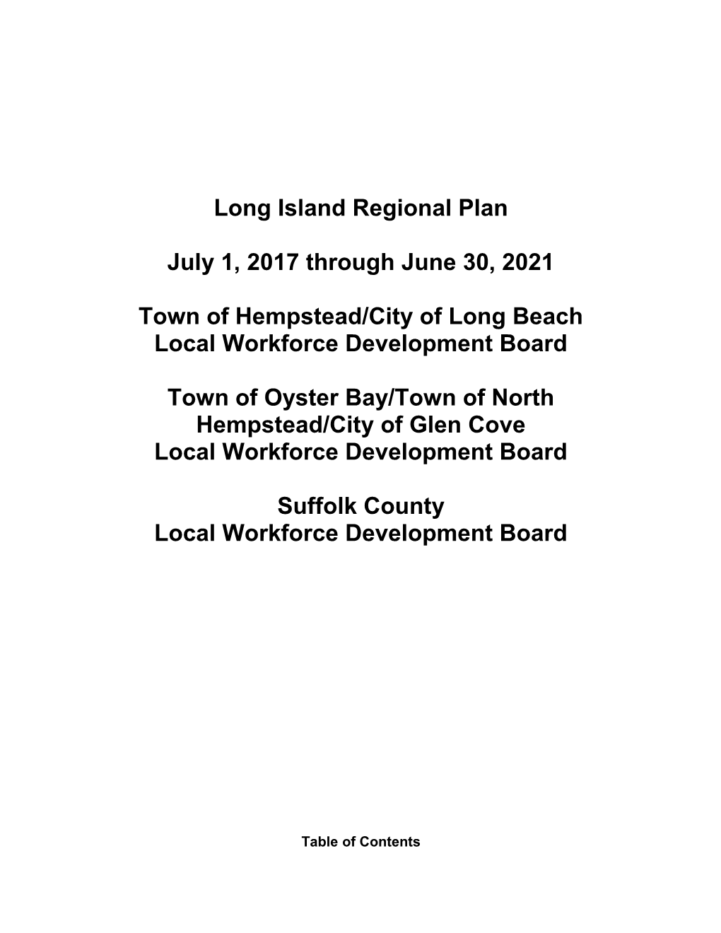 Long Island Regional Plan