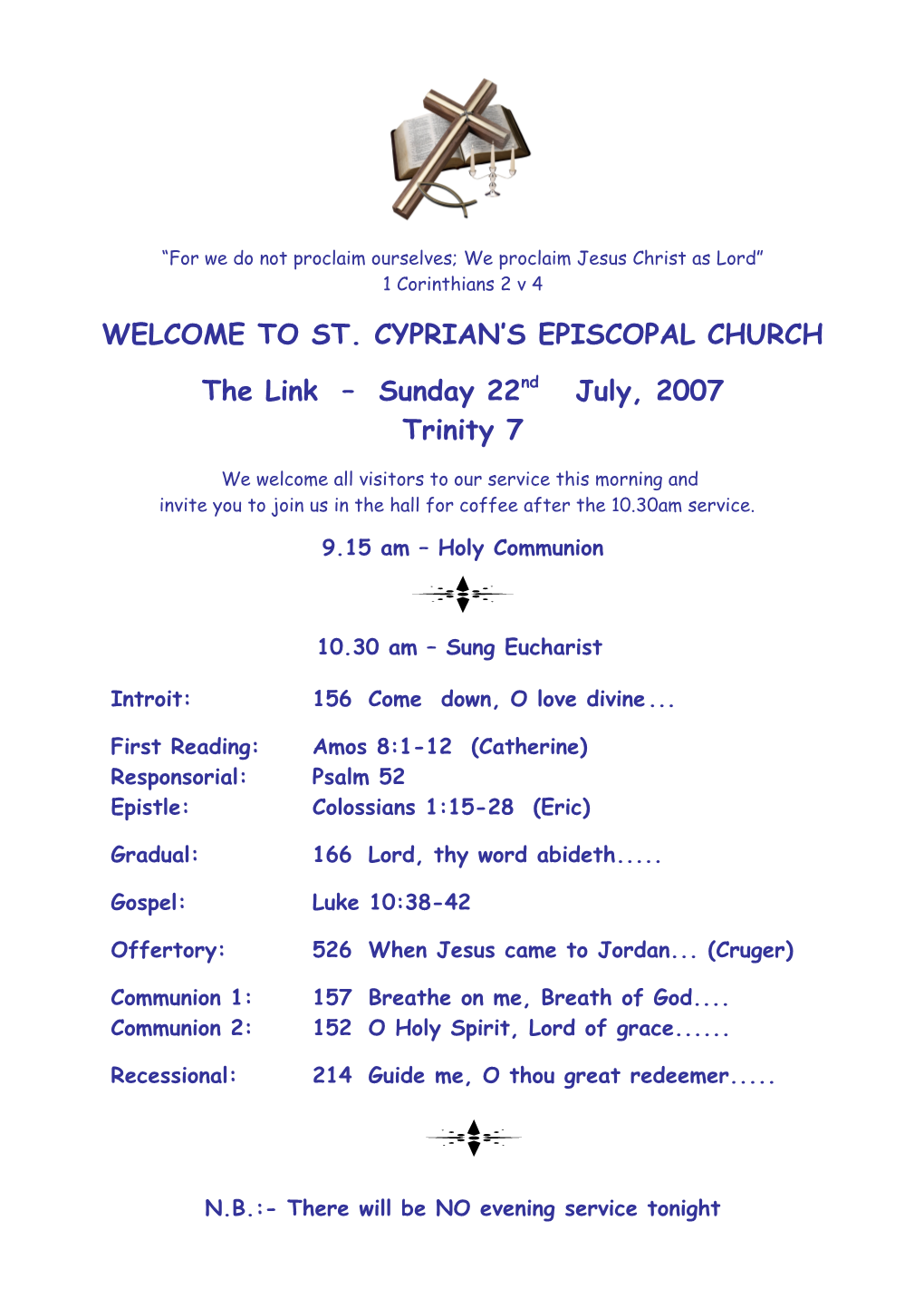 Welcome to St. Cyprian S Episcopal Church