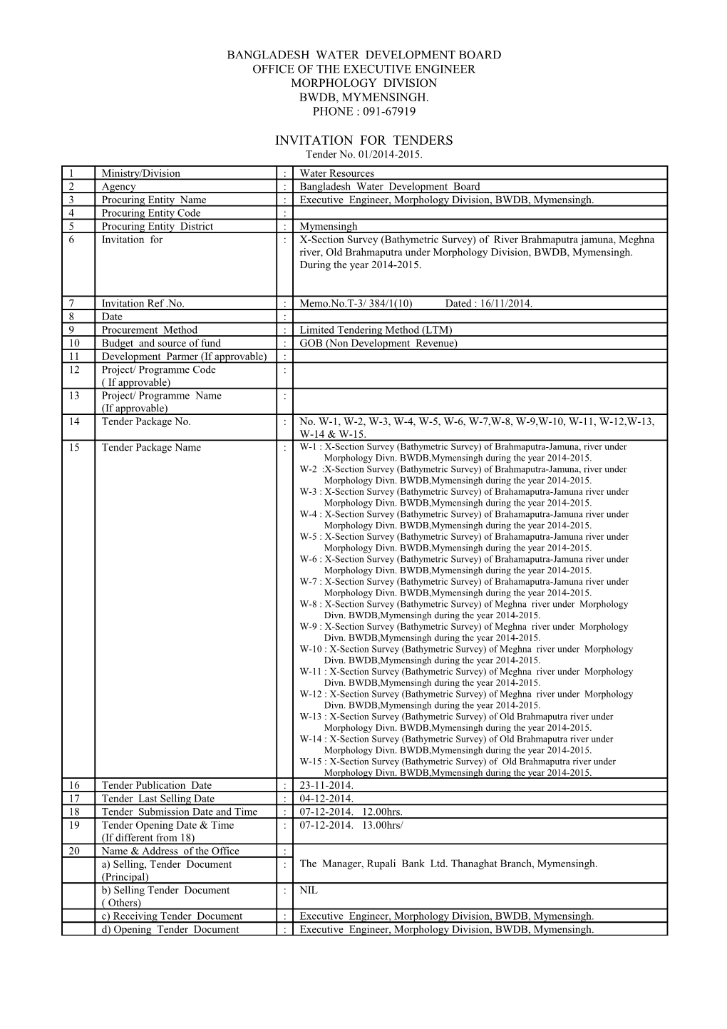 Bangladesh Water Development Board s1