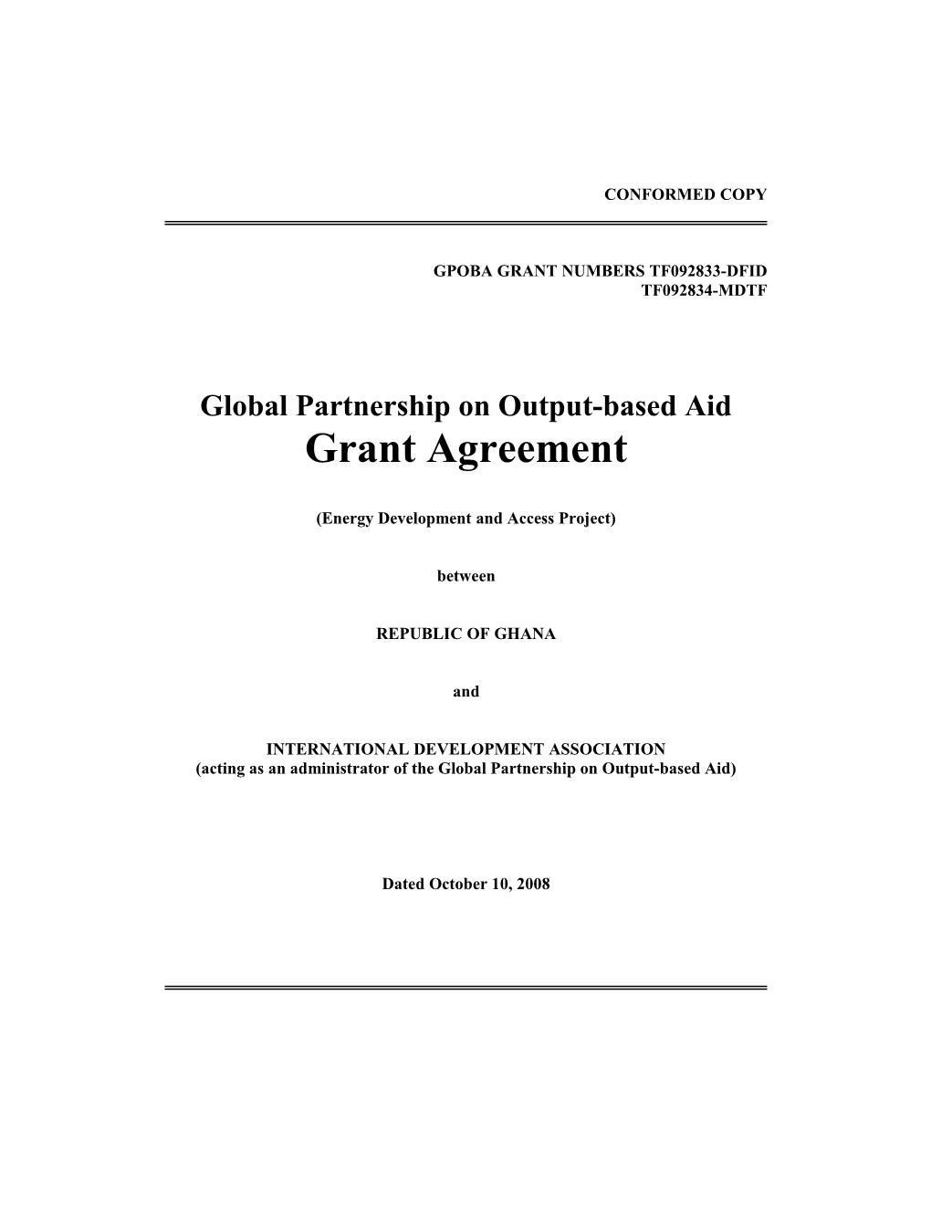 Global Partnership on Output-Based Aid