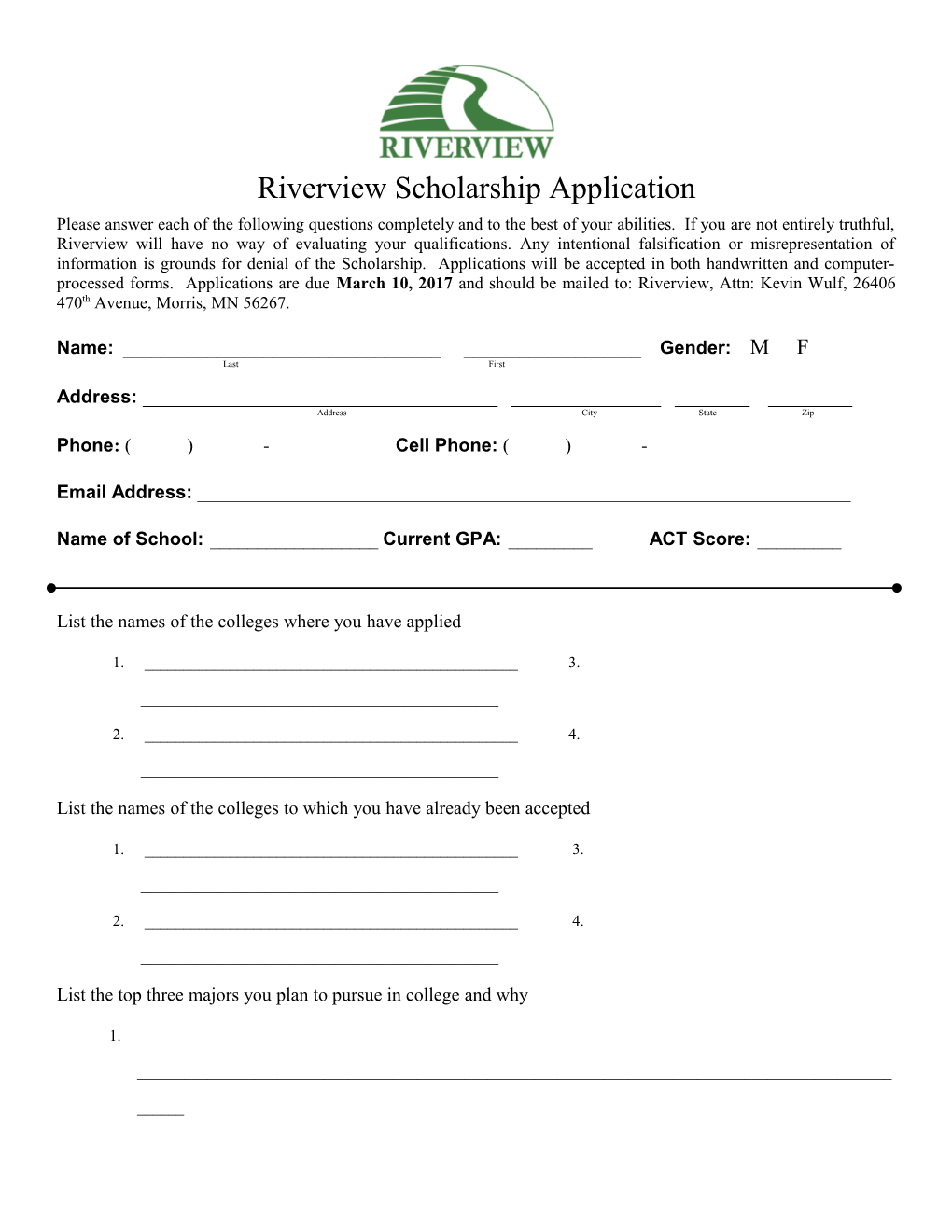 Employment Application and Profile
