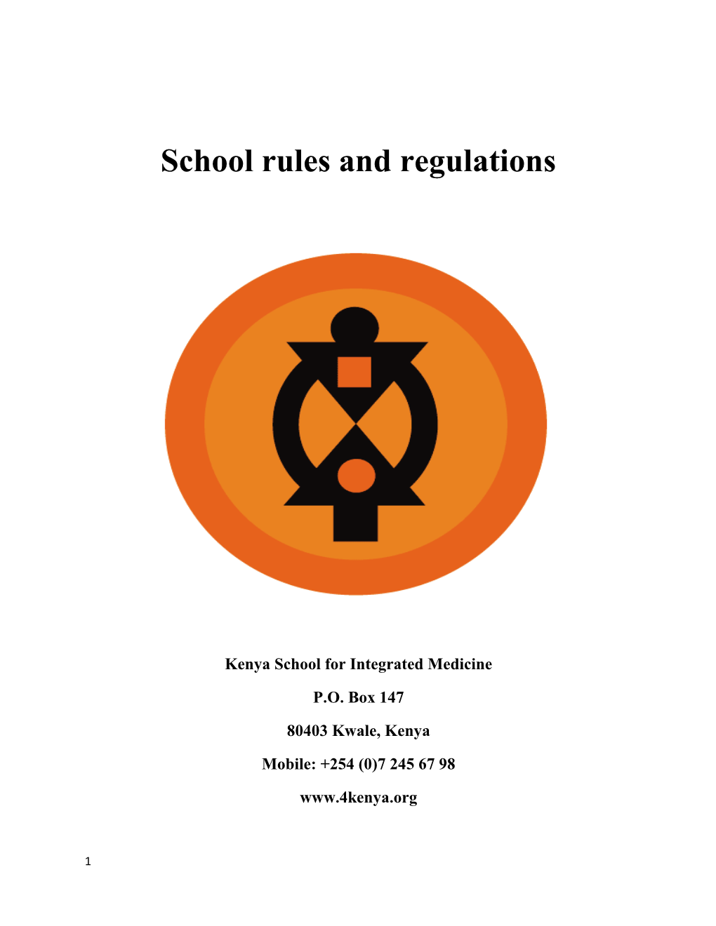 School Rules and Regulations