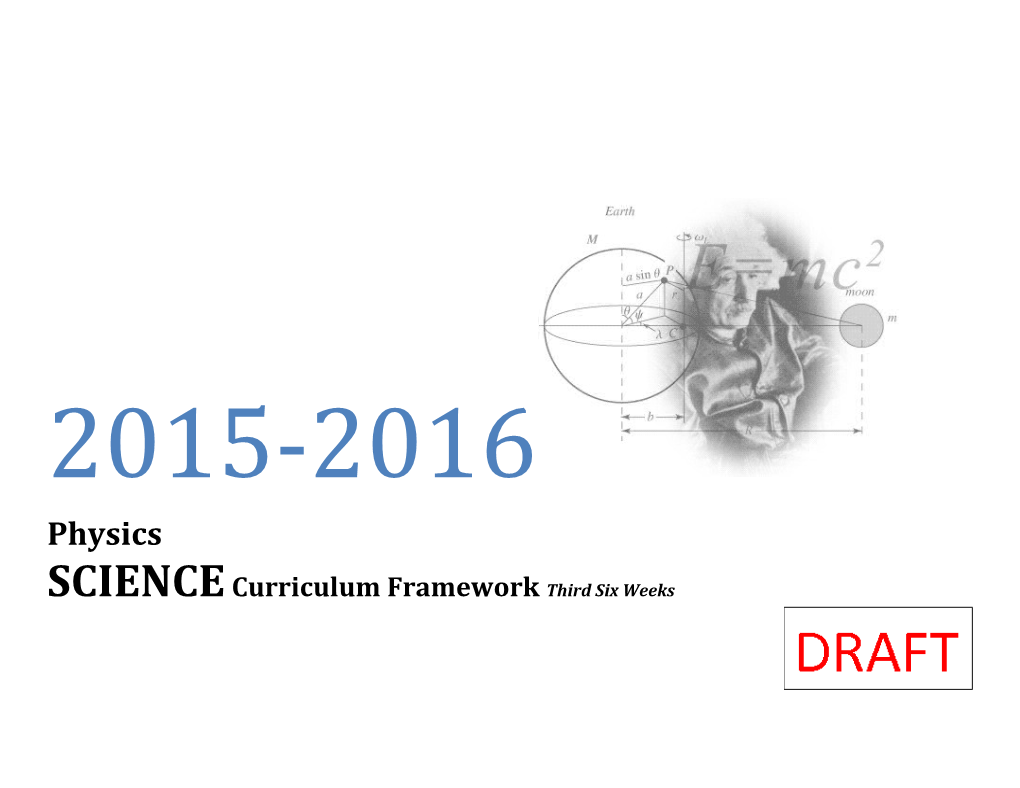SCIENCE Curriculum Frameworkthirdsix Weeks