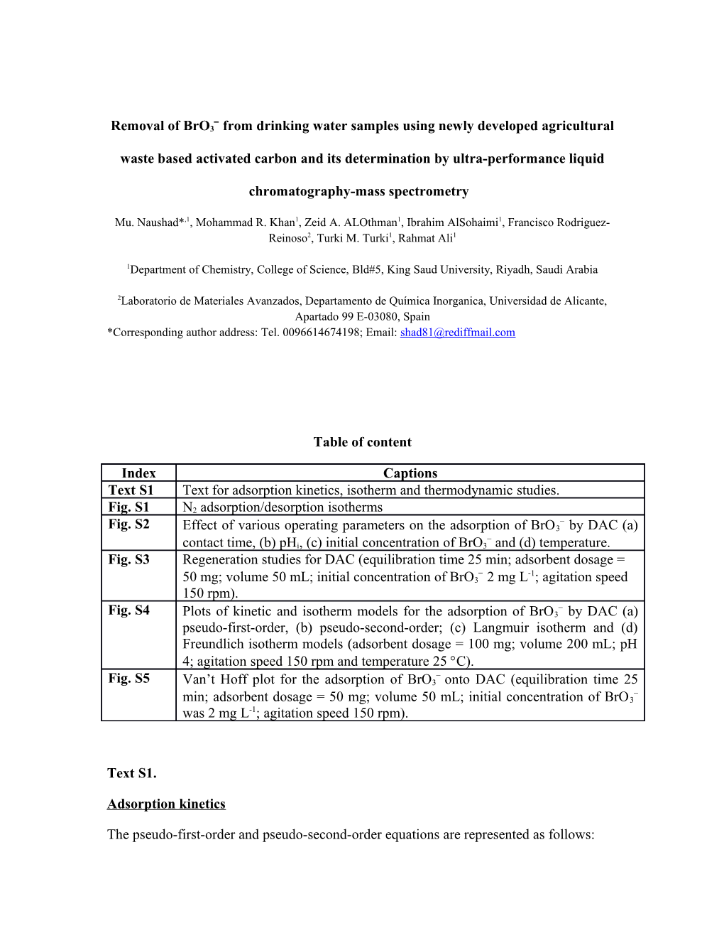 Removal of Bro3 from Drinking Water Samples Using Newly Developed Agricultural Waste Based