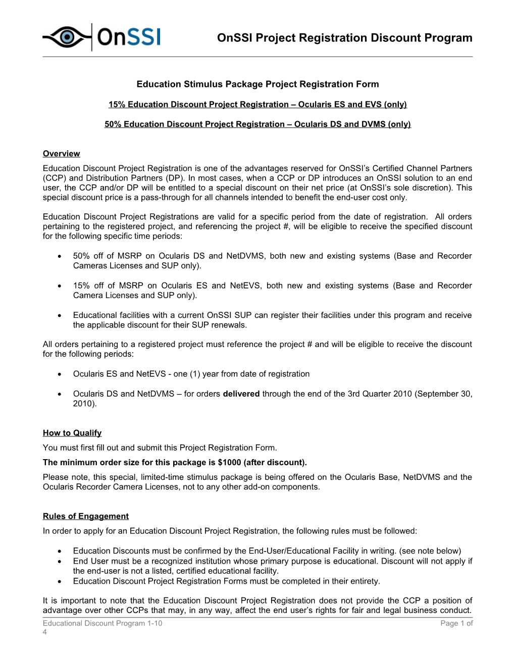 Educationstimulus Package Project Registration Form