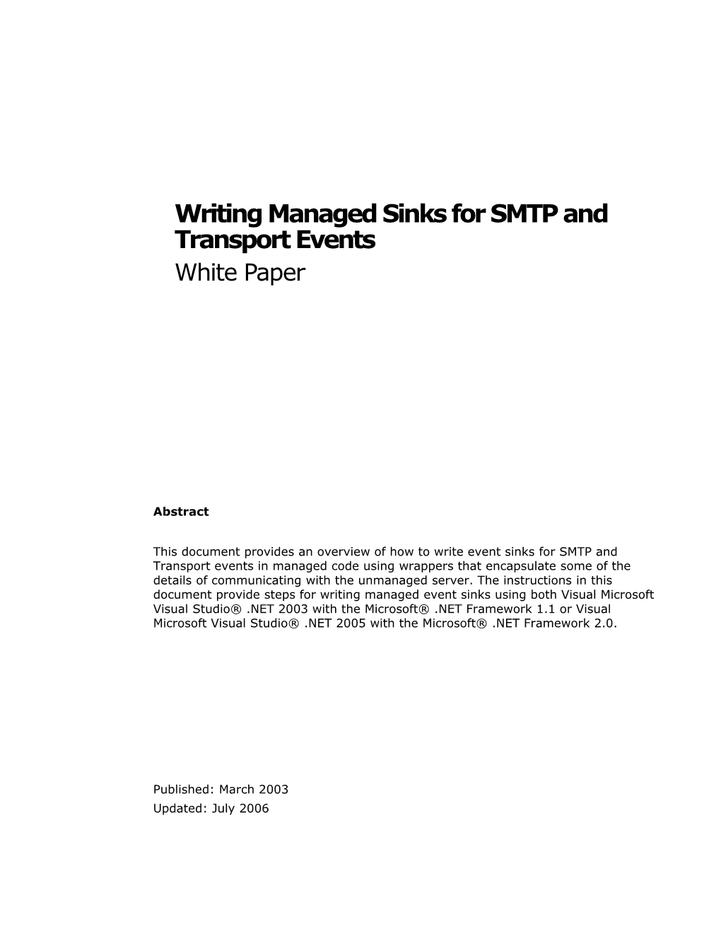 Writing Managed Sinks for SMTP and Transport Events