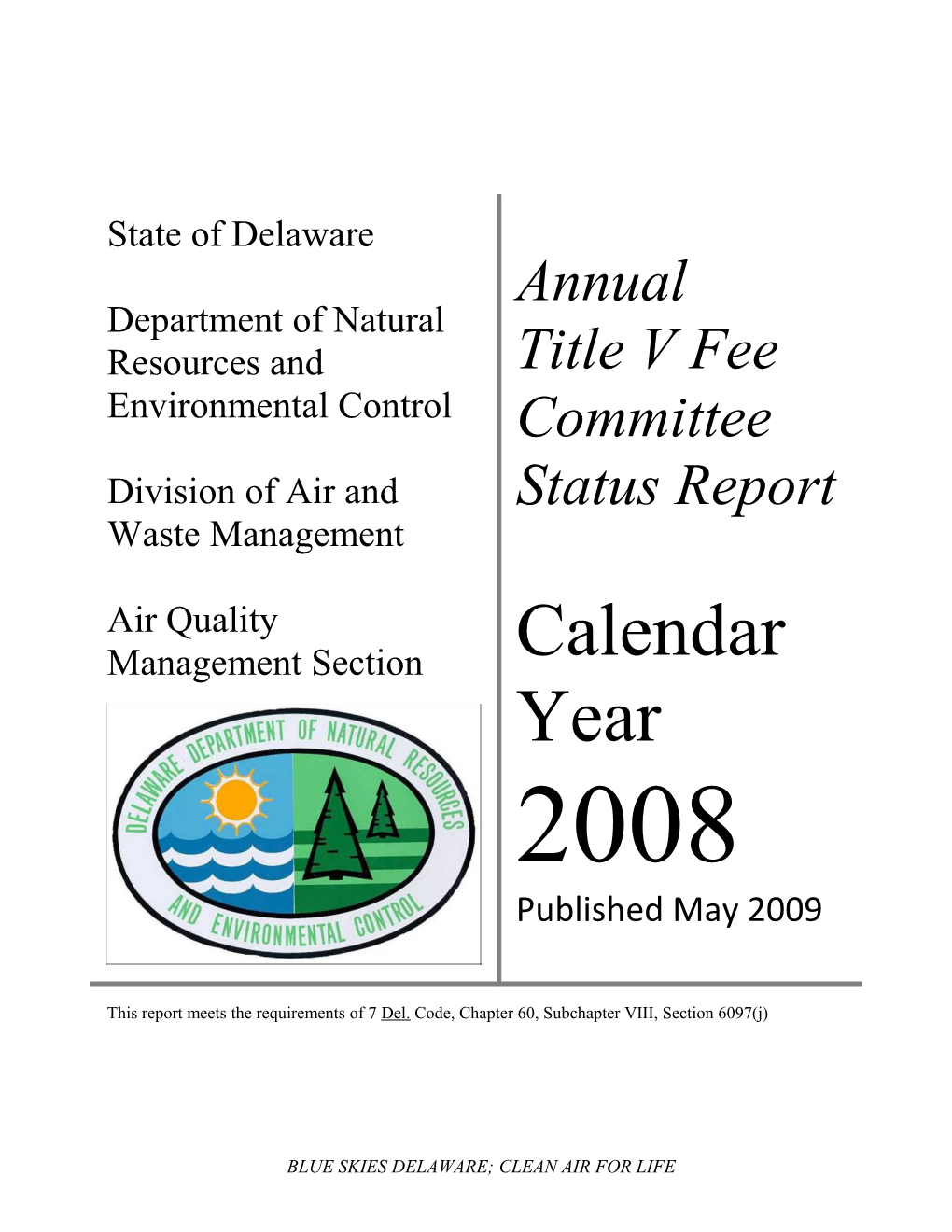 Title V Fee Committee Status Report